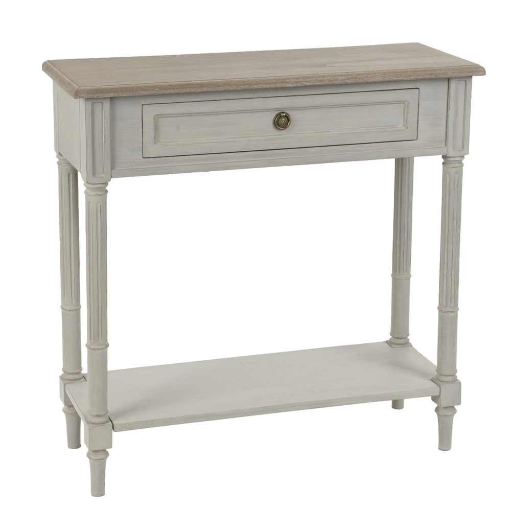 Console Edouard -  Gris Rectangulaire Bois Amadeus 30.00x80.00 cm