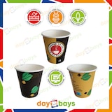 thumbnail of DayBays 5000 Stk. Kaffeebecher 7oz/175ml Ø6cm " Coffee To Go Becher " Pappe mit PE-beschichtet