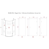 thumbnail of Box Doccia Semicircolare H195cm Anta Battente Cristallo 8mm - 80x80
