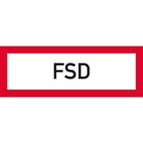 thumbnail of Schild FSD (Feuerwehrschlüsseldepot), Kunststoff, 297x105 mm