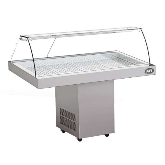 Vitrine réfrigérée à poissons L. 1410 mm avec plan d'exposition de 1312 x 602 mm