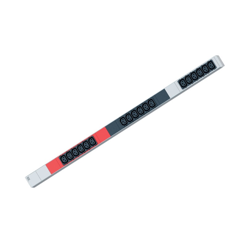 BACHMANN IT PDU ALU 1HE 18x C13, aansluitstekker CEE 3L+N+PE 16A