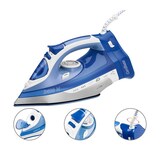 thumbnail of Clatronic DB 3706 Plancha Ropa Vapor Sin Cable, Suela Cerámica, 7 Funciones, 56 boquillas vapor, Termostato Regulable 2400W Azul