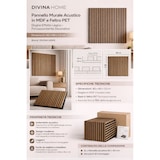 thumbnail of Pannello decorativo a listelli in legno doghe MDF e feltro PET Set 12 pz 60x60 Rivestimento murale fonoassorbente Rovere