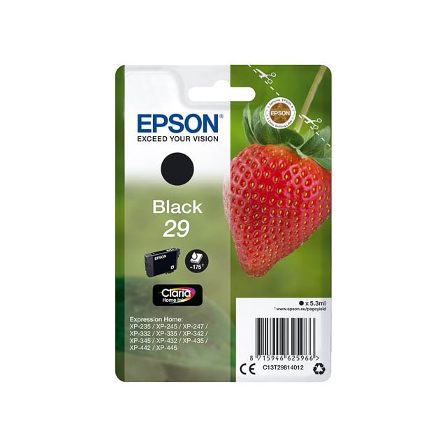 EPSON Cartouche Jet d'Encre Claria Home Noir ''Fraise'' 29 (T2981) - C13T29814012