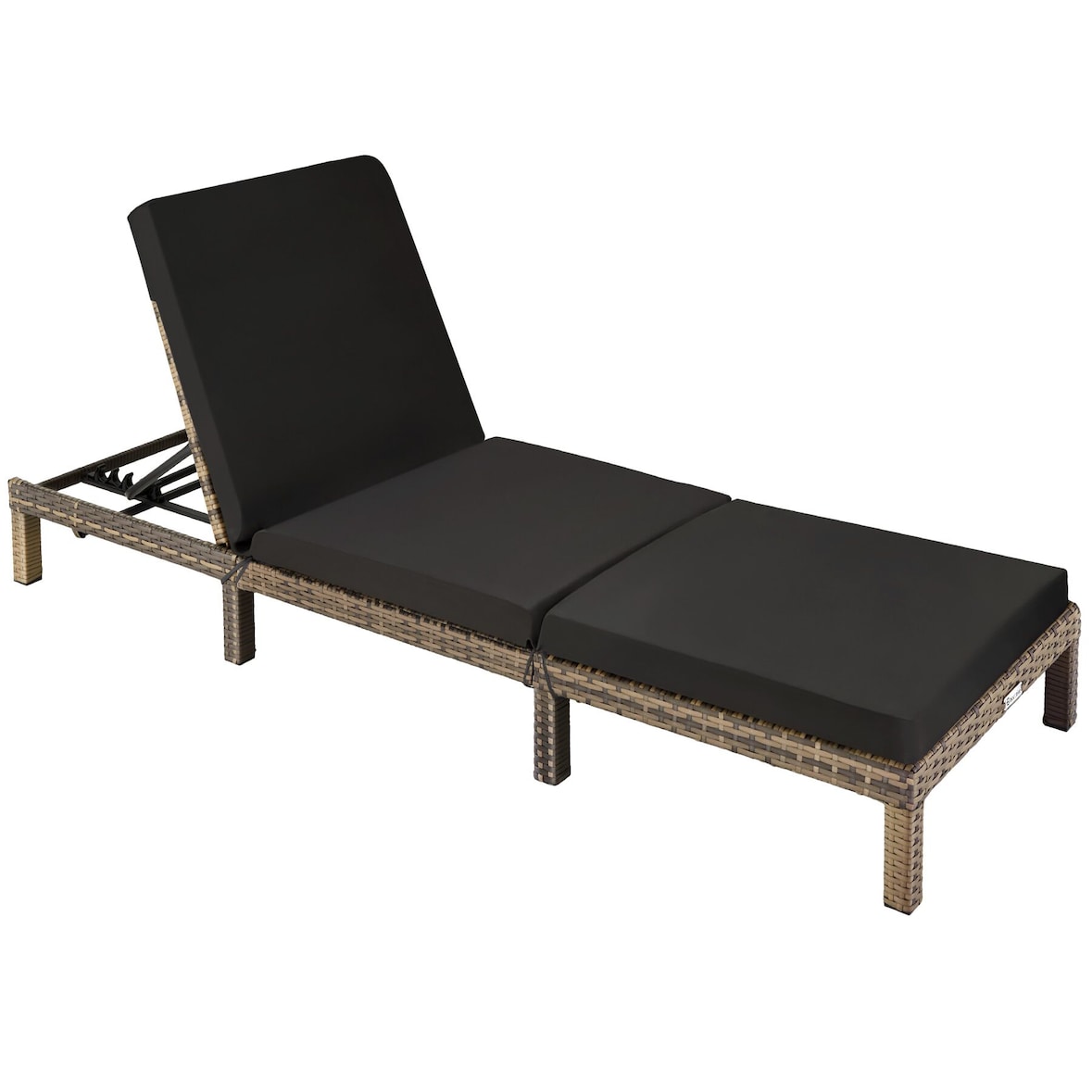 tectake Bain de soleil SOFIA 6 positions - marron naturel - 403686