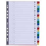 thumbnail of Exacompta 94E 20x Register für Ordner und Ringbücher, aus PP, 20 Positionen, Taben A-Z, für DIN A4 - Farben sortiert