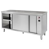 thumbnail of Tavolo 170x60x85 acciaio inox 430 caldo scaldapiatti passante ristorante RS4636