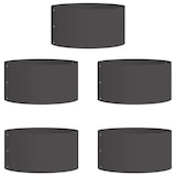 thumbnail of vidaXL Garten 5 pcs Schwarz 40 x 40 x 20 cm Stahl