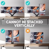 thumbnail of ONKRON Monitor Halterung 2 Monitore für 13 - 32 Zoll Bildschirme bis 10 kg pro Arm, Gasdruckfeder Monitorhalterung,VESA 75x75 - 100x100,Schwarz G160-B