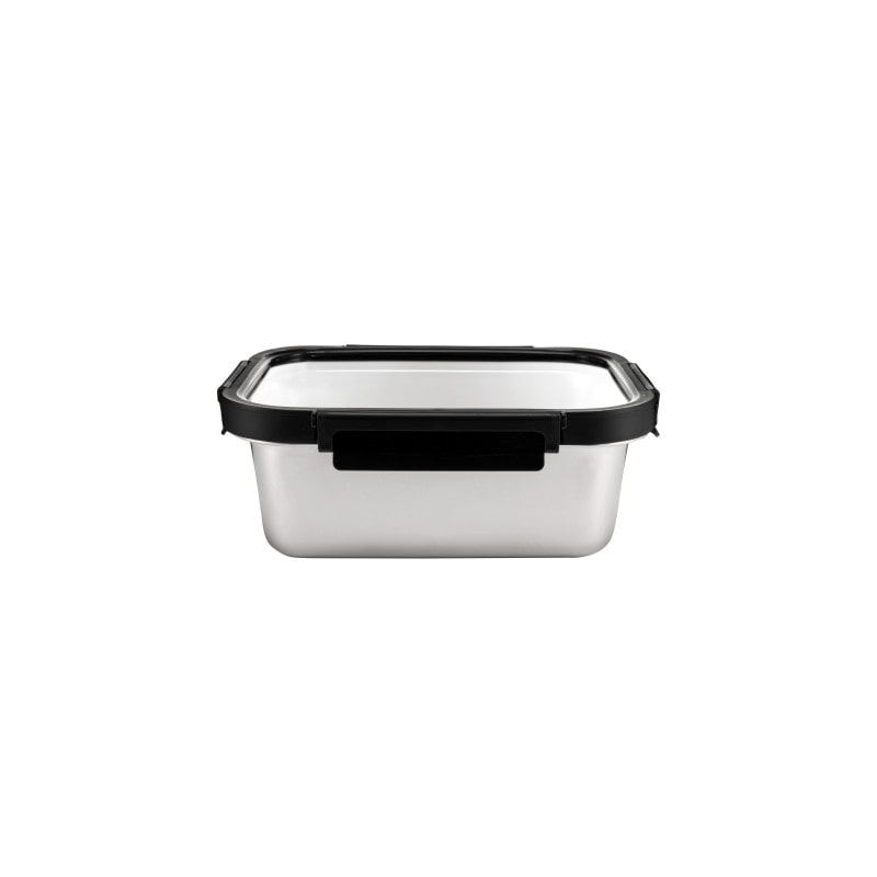 Plastorex - Boîte de conservation rectangulaire micro-ondable en inox, 180 CL, L.22.9*l.17.9*h.8.1 cm