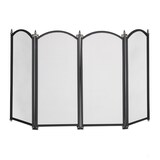 thumbnail of Relaxdays Funkenschutzgitter, 4 teiliges Gitter gegen Funkenflug, Kamin Funkenschutz, HxB: 54x97,5 cm, Metall, schwarz