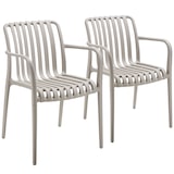 thumbnail of tectake Chaises de jardin ALCUDIA empilables et résistantes aux intempéries - taupe, Lot de 2 - 406040