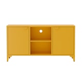 thumbnail of Credenza moderna a 2 ante L120 cm in metallo giallo