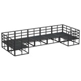thumbnail of vidaXL Gartensofa-set mit Kissen 7 pcs Schwarz Aluminium