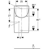 thumbnail of Geberit Absaug-Urinal Renova Plan mit Deckel Zulauf und Abgang hinten weiß