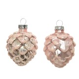 thumbnail of 6 Christbaumschmuck Tannenzapfen 7cm Glas Weihnachtsschmuck Anhänger Hängedeko