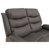 thumbnail of 2er Kinosessel HWC-O62, Relaxsessel Fernsehsessel mit Armlehne, Liegefunktion Kunstleder ~ grau