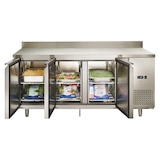 thumbnail of METRO Professional Table réfrigérée GCC3100BS, Inox, 179.5x70x85cm, 334L, refroidissement par air, 400W, dégivrage automatique, avec serrure, argenté
