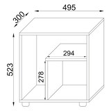 thumbnail of Zeito Couchtisch , Sideboard mit Regalen weiß.