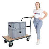 thumbnail of PROREGAL Profi Plattformwagen | HxBxT 102x60x98cm | Traglast 450kg | Grau | Transportwagen Handwagen Materialwagen