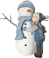 thumbnail of Tarrington House Schneemann mit Kind, Polyresin, 20 x 10 x 21 cm, mit Schneeflockenmustern