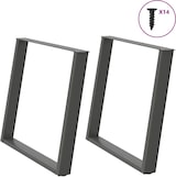 thumbnail of Helloshop26 - Set aus 2 U-förmigen abgewinkelten Esstischbeinen 100 x 72–73 cm modernes Design mit Nivellierfüßen anthrazitfarbener 02_0057086