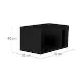 thumbnail of Porte-bûches compact en acier noir 70 cm Bytom Magnus