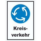 thumbnail of Schild Kreisverkehr A4 Rückseite selbstklebend