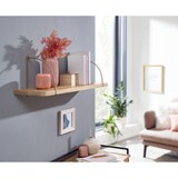 thumbnail of Wandregal 60x25x22 cm Mango Massivholz / Metall Hängeregal Industrial, Kleines Design Schweberegal, Regal Hängend Wohnzimmer, Bücherregal