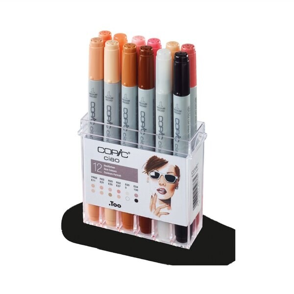 Marker Copic Ciao Set Hautfarben 12 Stück