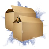 thumbnail of PROREGAL 2x Versandkarton 2-wellig | LxBxH 1200 x 600 x 600 mm | Mit Höhenriller & Belastbar bis 30 kg | Faltkarton Karton Paket für Versand mit DHL