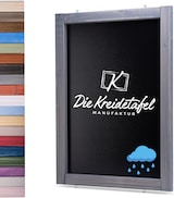 thumbnail of Wetterfeste Outdoor Kreidetafel mit Holzrahmen / Grau 55x105cm