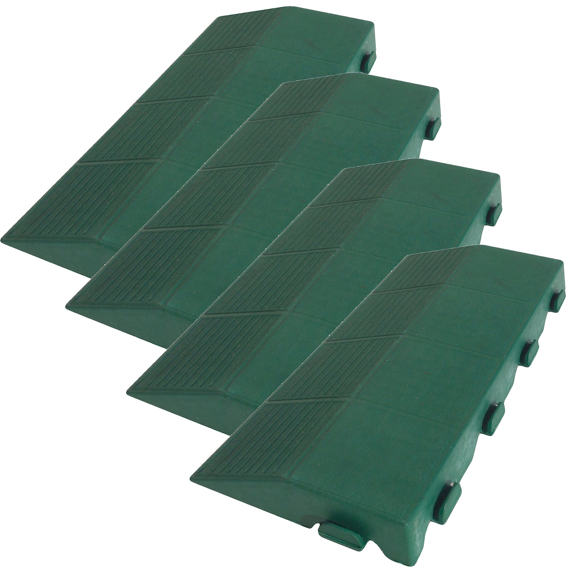 WellHome Combi Pack 4 Remates para Baldosas de suelo 39x20,5x4,8cm Acabado Hembra en color Verde