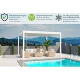 thumbnail of Weide Deluxe | Pergola Voll Aluminium freistehend | 3 x 4 M | Lamellendach weiß