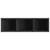 thumbnail of vidaXL Hochbeet mit 3 Fächern Schwarz 105x30x32 cm Poly Rattan