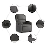 thumbnail of vidaXL Relaxsessel mit Aufstehhilfe Elektrisch Grau Echtleder