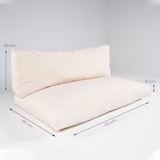 thumbnail of Almofada Assento e encosto, Dobrável, Poliéster 180 gr, Cor Bege, 120x80x16 e 120x42x1