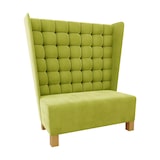 thumbnail of Gastro Sitzbank | Ohrenbank | hellgrüner Samtstoff | 150 cm breit |