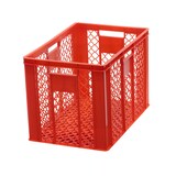 thumbnail of 4 Stück Bäckerkisten 600 x 400 x 410 mm + 1 Transportroller in rot