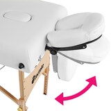 thumbnail of 2-Zonen Massageliege-Set 7,5cm Polsterung + Rollen + Tascheweiß