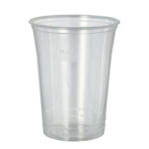PAPSTAR, Bierbeker PS 0,4 l Ø 9,5 cm · 12,1 cm transparant