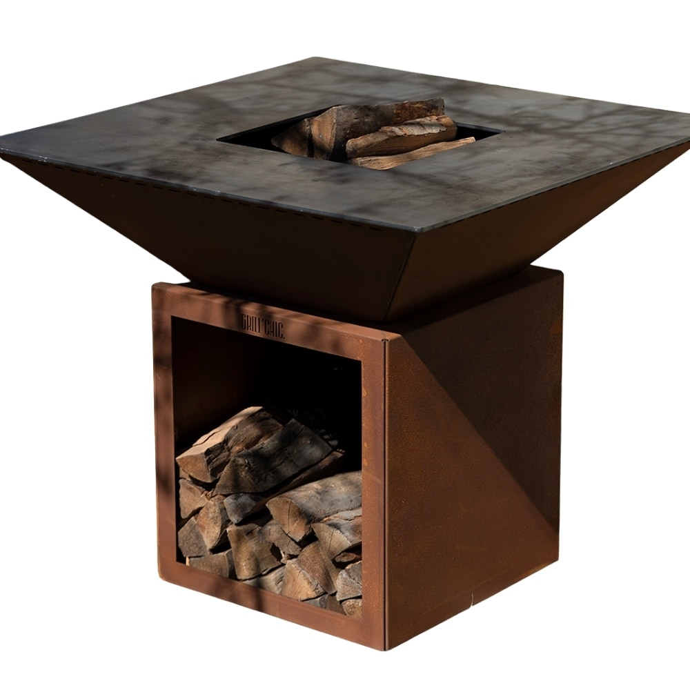 braciere cevenol corten bois carre 103 coppa singola