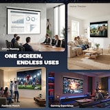 thumbnail of Pantalla del Proyector Eléctrica Portátil Universal 100" 4:3 con Control Remoto