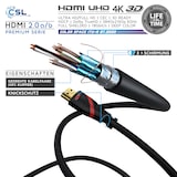 thumbnail of CSL 8k HDMI Kabel 2.1, 4K Ultra HD, UHD, Full HD, 3D, ARC, High Speed mit Ethernet, HDMI Typ A - 10m