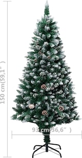 thumbnail of vidaXL Künstlicher Weihnachtsbaum mit Zapfen und Schnee 150 cm