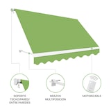 thumbnail of Wasabi - Toldo Exterior Balcón Enrollable 300x250cm Verde – Lona Acrílica Protección Solar UV - Soporte Pared – Anclaje Barandilla