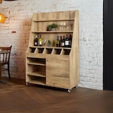 thumbnail of Desserte de service en bois clair avec service haut (à monter) / GOLDINOX