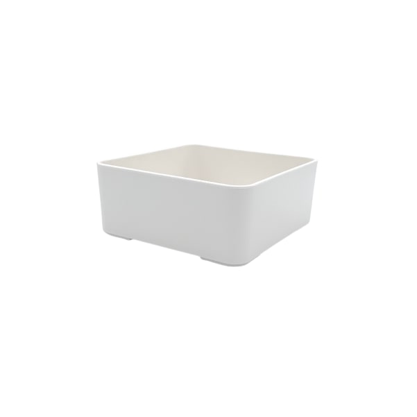 Mc Ristorazione, Tegamino quadrato, PBT, 15x15x6 cm., Bianco