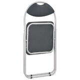 thumbnail of Sillas de comedor plegables 4 unidades cuero sintético negro